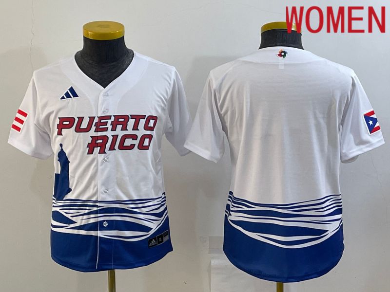 Women 2023 World Cub Blank White MLB Jersey